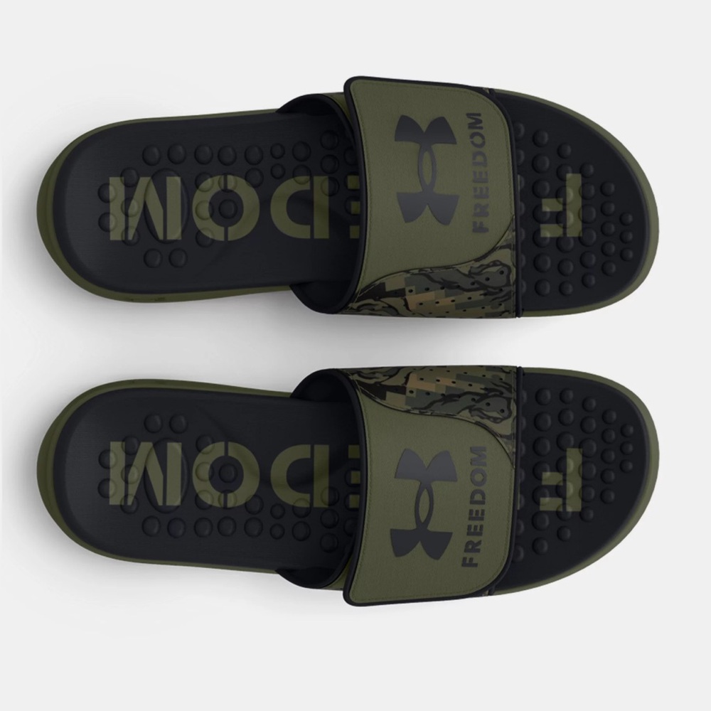 Under Armour camo slides size 12